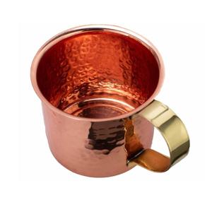 Mule de Moscou martelée tasse d'ours en cuivre avec poignée en laiton tasses d'ours en cuivre poli accessoires de chariot de barre de cuivre frais - Product Image 1