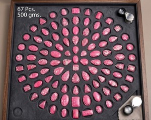 Lote de Cabujones de Tulita Rosa Natural, Gemas Sueltas Pulimentadas, Varias Formas, Piedras Semipreciosas para Joyería, Venta al Por Mayor - Product Image 5