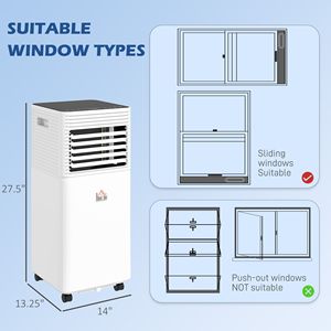 Condizionatore d'Aria Portatile da 10000 BTU con Telecomando, Timer 24H, Display LED, Nero, per Raffreddamento e Deumidificazione Ambienti - Product Image 3
