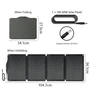 Stazione di Alimentazione Portatile 200W con Generatore Solare 40800mAh e Pannello Solare Pieghevole ETFE 60W 18V, Caricatore Solare Portatile 8000mAh - Product Image 6