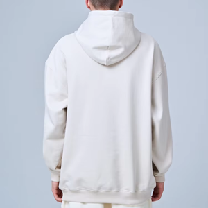 Sweat à capuche unisexe à manches longues, couleur unie, en polaire, polyester/coton, lavé, respirant, coupe-vent, pour l'hiver, décontracté, avec poche - Product Image 5