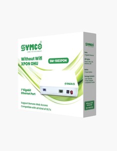 SYMCO SM-1GEXPON Xpon ONU 1 พอร์ต Gigabit Ethernet ไม่มี Wifi  แบบใช้สาย LAN  ตัวเชื่อมต่อเครือข่ายใยแก้วนำแสง - Product Image 1