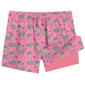 Shorts de bain pour hommes, shorts de bain à double couche avec compression, shorts de plage à séchage rapide, décontractés - Product Image 3