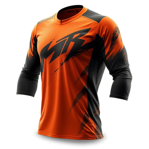 เสื้อเจอร์ซีย์มอเตอร์ไซค์แขนยาว Thoroze สำหรับผู้ชาย แบบสั่งทำพิเศษ ลายพิมพ์แบบ Sublimation เสื้อแข่งแห้งเร็ว ระบายอากาศได้ดี ชุดกีฬามอเตอร์ครอส - Product Image 4