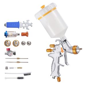 Pistola de Pulverización de Aire HVLP de 600 ml, Pulverizador de Pintura Automático con 3 Boquillas (1.3/1.4/1.7 mm), Alimentación por Gravedad, Capacidad de 600 ml, Pistolas de Pulverización Eléctricas - Product Image 1