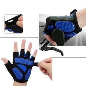 Wholesale Custom High Quality Half <b>Finger</b> Cycling Gloves Shockproof Gel Padded Breathable Bicycle Riding <b>Bike</b> Gloves - Product Image 4