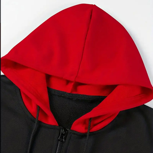 Sudadera con Capucha Personalizada con Múltiples Paneles y Cremallera para Hombre, Sudadera Informal de Invierno de Forro Polar y Algodón, Impresión de Logotipo OEM - Product Image 6