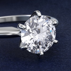 Anillo de compromiso solitario con seis puntas y corte redondo certificado por GIA, diamante cultivado en laboratorio de 2.05 ct, color D, claridad VS1, en oro macizo de 14 quilates, para uso diario, ideal para regalo. - Product Image 2