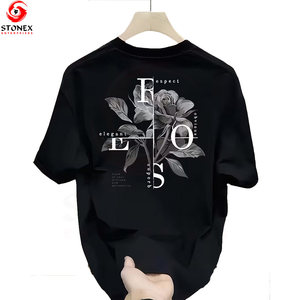 เสื้อยืดคอกลมแขนสั้นผ้าฝ้าย 100% ทรงหลวม ใส่สบาย ระบายอากาศดี สีพื้น แฟชั่นฤดูร้อน สไตล์ลำลอง พิมพ์ลาย สำหรับผู้หญิง - Product Image 1