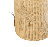 Panier en rotin Dragonfly Accent à dessus ouvert, tressé, décoratif, pour le rangement de jouets et de vêtements, idéal pour la chambre d'enfant