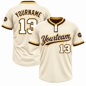 Camisetas de Béisbol Estilo Henley Personalizadas, de Secado Rápido, Transpirables, de Poliéster, para Adultos, Unisex, para Práctica de Softbol - Product Image 2