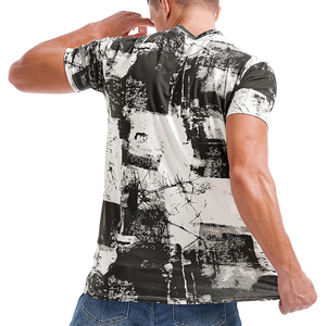T-shirt pour homme, style streetwear, imprimé graphique, coton premium, coupe décontractée, col rond, manches courtes, tee-shirt décontracté tendance, doux et léger - Product Image 2