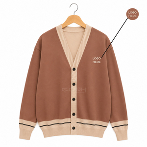 Cosh International Sisterhood Sorority Acrylic Long Sleeve Contrast Color Solid Autumn Casual Top Regular Fit Button Closure - Product Image 5