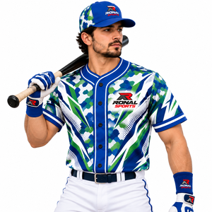 Maillot de baseball personnalisé à dégradé, chemises de baseball brodées sur mesure, style professionnel, coupe extensible, uniformes sportifs - Product Image 3