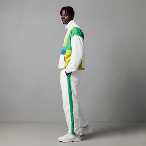 ชุดเซ็ต 2 ชิ้น เสื้อฮู้ดโอเวอร์ไซส์ผ้าฝ้าย 100% พิมพ์ลายโลโก้คุณภาพสูง สีสันตัดกัน สไตล์สตรีทแวร์ ระบายอากาศได้ดี แนวฮิปฮอป สำหรับผู้ชาย - Product Image 2