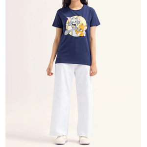 T-shirts décontractés pour femmes, imprimés, manches courtes, respirants, col rond, écologiques, séchage rapide, coton biologique 200g, coupe classique, numérique - Product Image 2