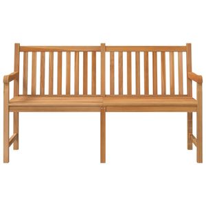 Banc de jardin en teck massif 59,1 pouces, banc de patio robuste - Product Image 3