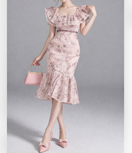 Vestido midi de encaje al por mayor, fabricante de ropa de Vietnam, OEM ODM, ropa de mujer, etiqueta personalizada, tela personalizada - Product Image 3