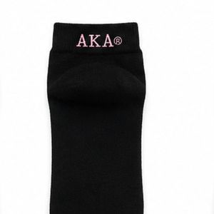 AKA Anklet 3 Pack <b>Black</b> No Show <b>Socks</b> Soft Stretch Low Cut Everyday Comfort <b>Socks</b> for Women Alpha Kappa Alpha Apparel Accessory - Product Image 6