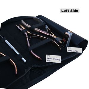 Kit d'outils de pose d'extensions capillaires en acier inoxydable de qualité supérieure avec pince à pression pour extensions adhésives, applicateur de micro-anneaux, pince à sertir les perles et pinces de fixation - Product Image 4