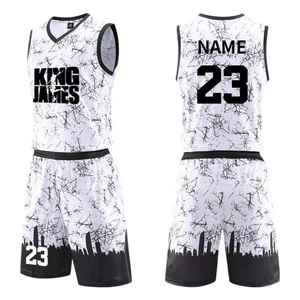 Customized Reversible Basketball Shorts Jerseys Set Premium Quality Men's Sports Uniform Breathable Printed by OEM ODM - Product Image 1