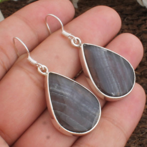Pendientes de Plata de Ley 925 con Fluorita Natural en Forma de Corazón, Estilo Vintage, para Mujer, Joyería Fina, Regalo para Bodas y Fiestas - Product Image 4