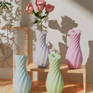 Side Stripes Vase Home Ornament Gypsum <b>Resin</b> Silicone Mold - Product Image 3