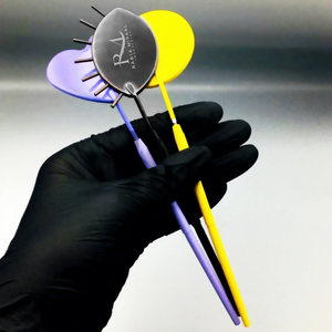 Ensemble de miroirs pour extensions de cils de 3 couleurs et 3 formes différentes avec poignée à prise diamantée / Miroir à cils à usage simple - Product Image 5