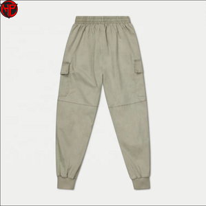 Pantalones Cargo de Lona de Algodón de Cintura Alta para Hombre, Talla y Logotipo Personalizados, Pantalones de Trabajo Utilitarios con Múltiples Bolsillos y Estilo Desgastado - Product Image 3