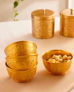 Bol à dessert Premium de haute qualité en laiton à prix raisonnable pour la maison, bol de la meilleure qualité BoldBlossom - Product Image 5