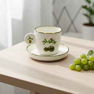 Tazón para Ensalada de Porcelana Fina de Primera Calidad 3460984D-0.2, Nuevo, con Estampado de Rama de Olivo y Frutas - Product Image 1