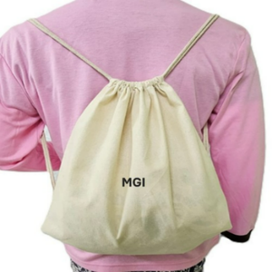 Eco-Friendly Organic Cotton <b>Drawstring</b> <b>Backpack</b> Large Space Waterproof Storage Canvas Gym Sports Bag Stylish Sublimation - Product Image 5