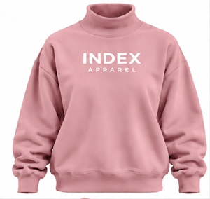 Sudadera con Cuello Alto Rosa de Index Apparel, Corte Holgado, Unisex, Informal, para Otoño - Product Image 1