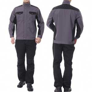 ชุดทำงานอุตสาหกรรม เสื้อแจ็คเก็ตแบบมีแผ่นตัดต่อสีตัดกัน และกางเกงขายาว ชุดยูนิฟอร์มวิศวกรมืออาชีพ อุปกรณ์สำหรับไซต์ก่อสร้าง - Product Image 5