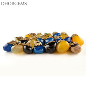 Pendentifs en pierres précieuses naturelles, bijoux en argile polymère, breloques et pendentifs personnalisés en pierres de guérison pour la vente en gros et les cadeaux - Product Image 2