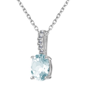 Joyería de Piedras Preciosas Naturales, Plata de Ley 925, Collar con Colgante Simple de Piedra de Nacimiento de Diciembre para Mujer, Joyería <span class=keywords><strong>Destiny</strong></span> - Product Image 3