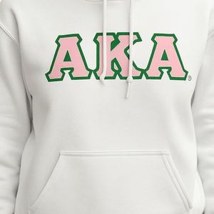 Sudadera con Capucha Blanca con Gráfico de Letras Verdes y Rosas, Manga Larga, Felpa de Algodón, Bolsillo Canguro, Ropa Casual - Product Image 2