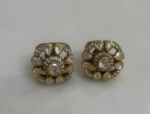 Flower <b>Stud</b> <b>Earrings</b> <b>Silver</b> Luxury Gold Plated Women's Party Jewelry Amaira Jewels - Product Image 1