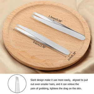 Ensemble de pinces à épiler professionnelles en acier inoxydable avec étui, logo personnalisé, durables, écologiques, légères et aiguisées - Product Image 6