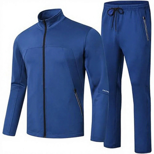 <b>Men's</b> <b>White</b> Stand Collar Zip Jacket and Black Drawstring <b>Jogger</b> Pants Set Solid Sporty Tracksuit Modern Streetwear - Product Image 6