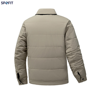 Men's Casual Thickened <b>Reversible</b> Padded Jacket Warm Lined Lightweight Breathable Windproof Eco-Friendly Winter <b>Coat</b> Stand - Product Image 6