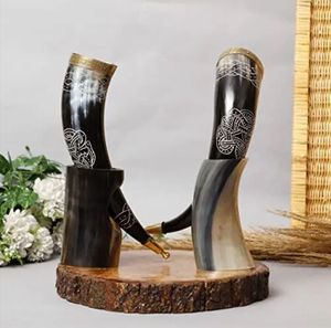 Natural Buffalo Viking Drinking Horn Polished Animal Style Customizable Logo and Size Portable High Quality - Product Image 4