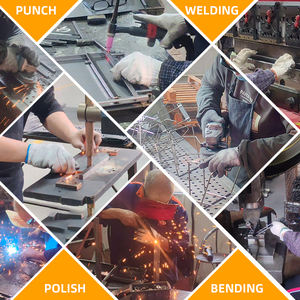 Étagère <span class=keywords><strong>de</strong></span> <span class=keywords><strong>cuisine</strong></span> sur pied personnalisée <span class=keywords><strong>pour</strong></span> casseroles et four à micro-ondes, 5 niveaux, design métallique durable avec 6 crochets en S, brun rustique - Product Image 6