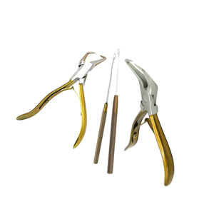 Kit professionnel de pinces pour extensions de cheveux à micro-anneaux avec aiguille à boucle et outils d'application de perles pour usage en salon - Product Image 5