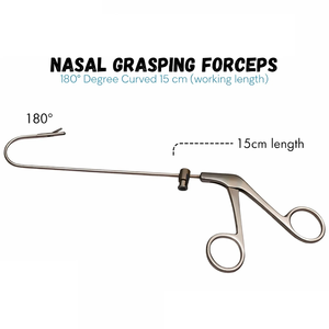 คีมจับจมูก 180 °   เครื่องมือผ่าตัดหู คอ จมูก แบบมีมุมโค้ง ขนาด 15 ซม. โดย Mahfooz instruments - Product Image 4