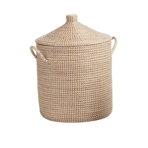 High-Quality Seagrass <b>Storage</b> <b>Basket</b> <b>Large</b> Size, Vietnam Handwoven Laundry Hamper with Lid, Nice Style Wholesale Factory - Product Image 1