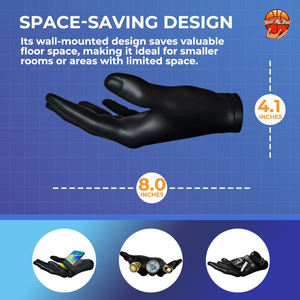 Soporte de Pared para Balón, Esculpido en Resina Pulida, para Mano Izquierda/Derecha, Portátil, para Balones Grandes de Voleibol, Fútbol y Fútbol Americano - Product Image 6