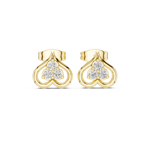 Diamondo 10K Gold Bridal Moissanite <b>Earrings</b> in 18K Gold Plated Stunning Wedding Jewelry - Product Image 3