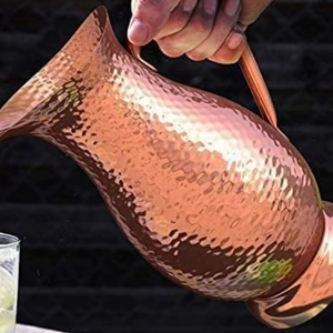 Juego de jarras de cobre para servir agua, elegante, para hostelería, con vasos, duradero, reutilizable, para cocina y comedor. - Product Image 1