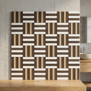 Carreaux de sol et de mur en céramique peints à la main, série Punch, motif floral, 300x300mm, style classique, 60x60, porcelaine de luxe pour salon - Product Image 1